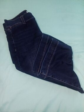 💙 NWOT Womens Nicole Miller Dark Blue Wash Denim Jeans 16 Casual Comfortable